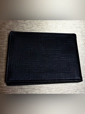 Dunhill Black Embossed Leather Bi-Fold Wallet